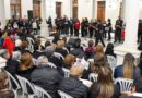 El patio de la Municipalidad fue escenario del Encuentro Coral de Música Popular
