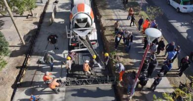 La intendente Fuentes supervisó los trabajos en la segunda etapa de repavimentación de la Av. Colón