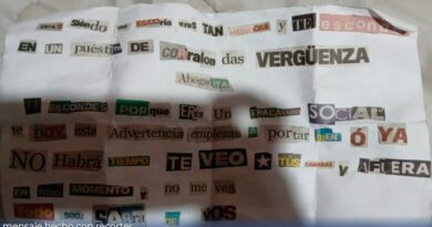 Amenazan a dueño de corralón con un escrache social y le dejan recortes con amenazas