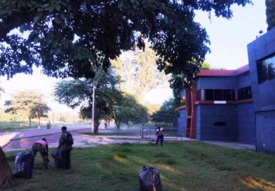 Trabajos de desmalezado en la Avenida del Agro