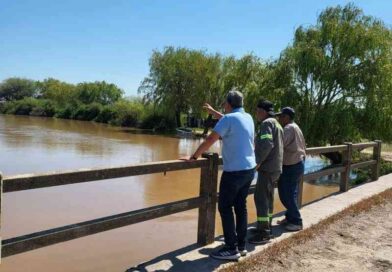 Mantienen el monitoreo de la creciente en el Puente Paso de la Cina en la ruta 15