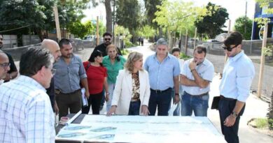 La intendente Fuentes supervisó la obra del Paseo La Vuelta de Obligado