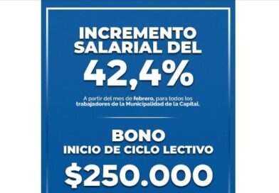 La Municipalidad anunció el aumento de sueldo del 42,4% y el pago del bono de inicio de ciclo escolar