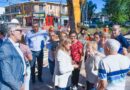 La intendente Fuentes supervisó el avance de la reconstrucción del cruce de avenida Aguirre y Viamonte