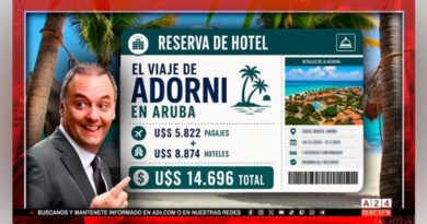 Revelan que Adorni pagó los hoteles de Aruba en efectivo y dólares