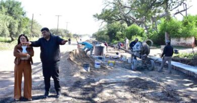 La intendente Iturre supervisó trabajos en avenida San Martín Prolongación