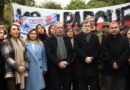 La intendente Fuentes y el Ing. Benavente participaron del acto recordatorio por el fallecimiento de Hipólito Yirigoyen