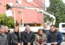 La intendente Fuentes supervisó la instalación de nuevos semáforos