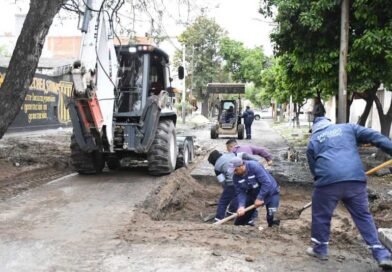 La Municipalidad trabaja en el saneamiento de un tramo del desagüe pluvial de calle Olaechea