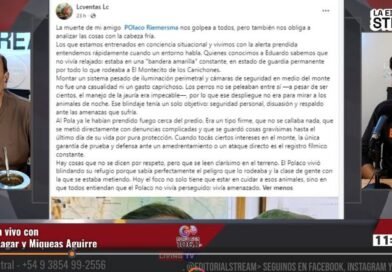 Posteo en redes: “El Polaco no vivía perseguido, vivía amenazado”