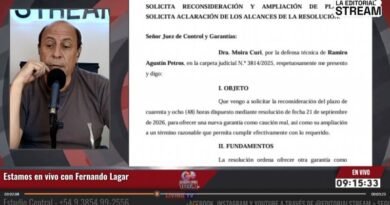 Estafas Millonarias: Curi presentó documentación ratificando su representación legal de Petros